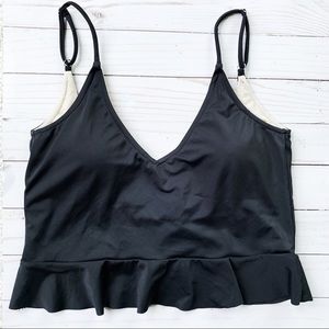 Kortni Jeane Black Scoop Back - Swim top
